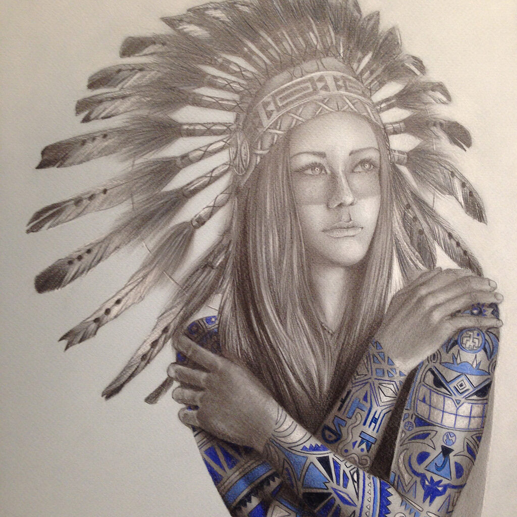 native girl tattoo 12